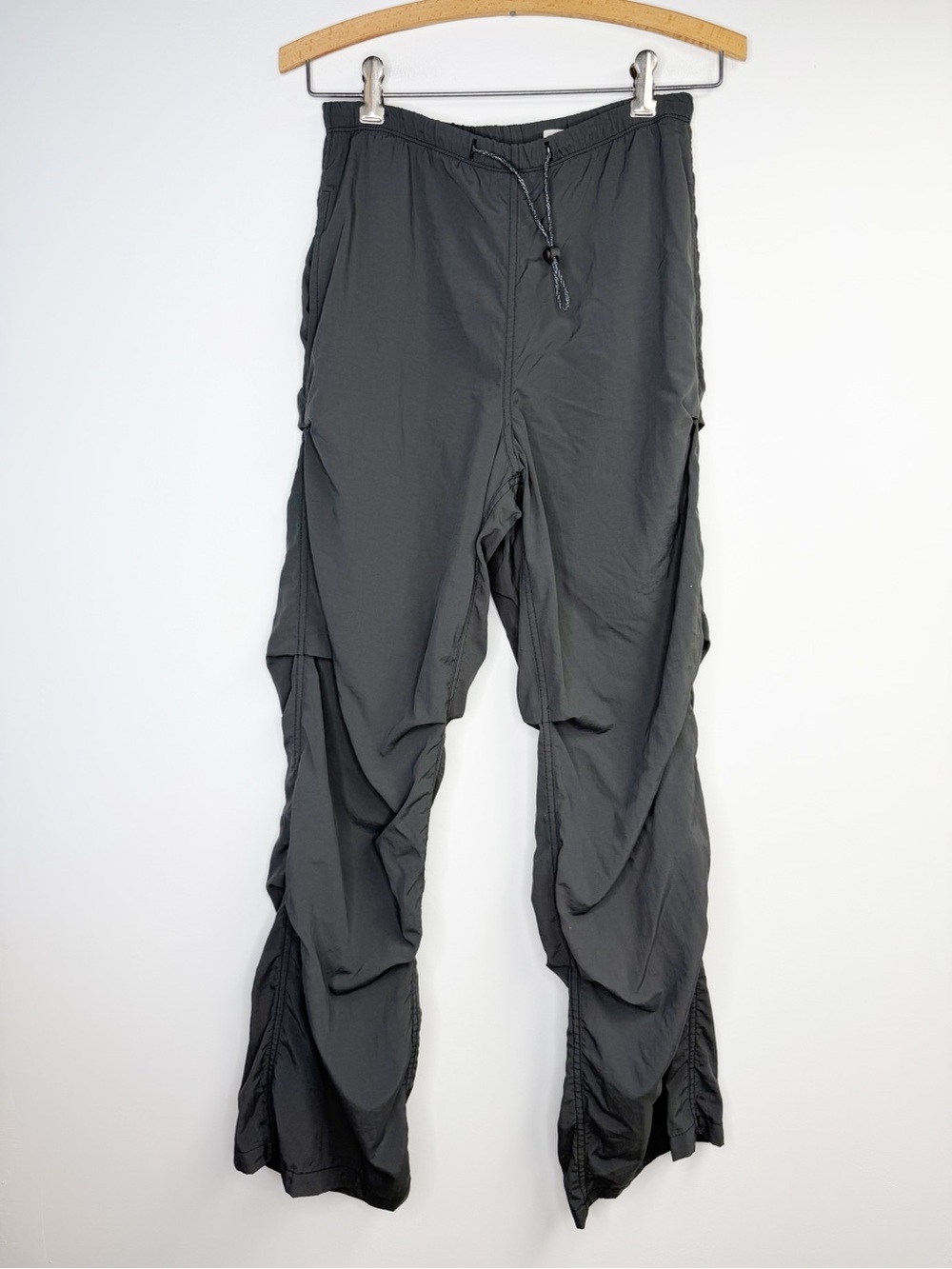JOAH BROWN Ruched Track Hiking Pant Cargo Nylon JET Grey (FIT102) XS - Picture 2 of 11